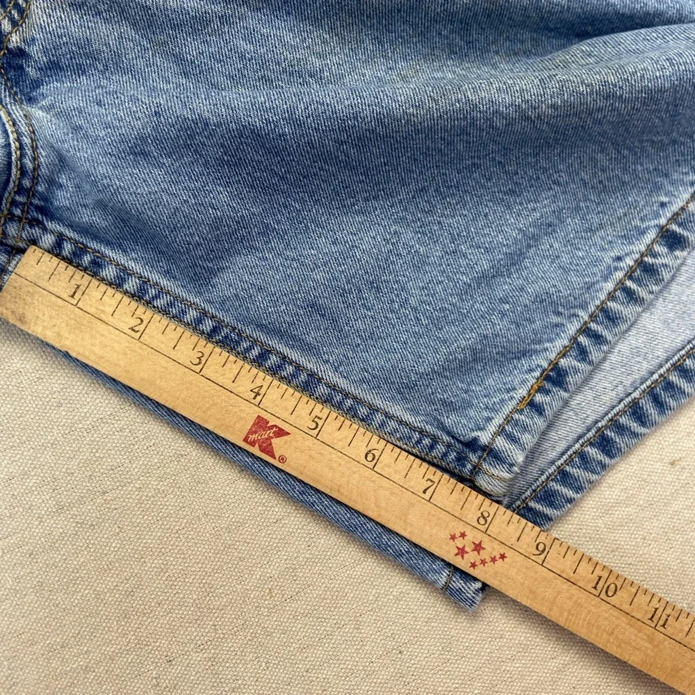 Vintage Levis 550 Shorts Mens 33 Blue Denim Blue Jean Jorts 90s Distressed